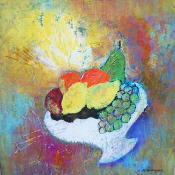 Painting titled "FRUTERO EN EL AIRE" by Maribel Ruiz Figueras (M. RUIZ FIGUERAS), Original Artwork, Acrylic