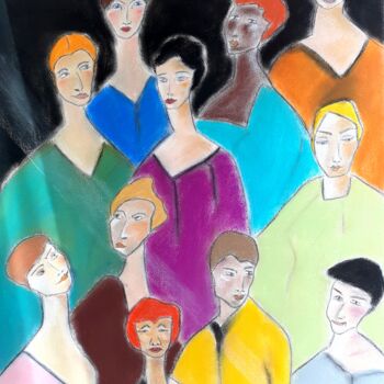 Pintura titulada "S'il n'y a personne" por Marie Bony, Obra de arte original, Pastel