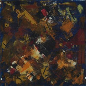 Картина под названием "Abstrait bleu" - Marie-Cdanger, Подлинное произведение искусства