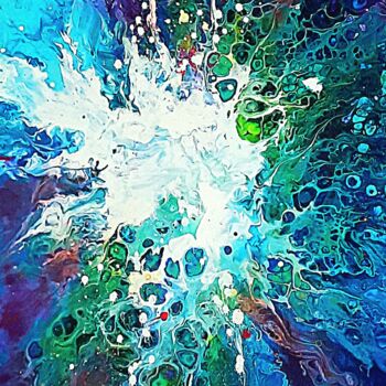 Painting titled "Acrylique fluide 4/…" by Marie-Christine Maudet, Original Artwork, Acrylic