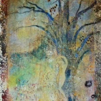 Картина под названием "Eve ou la tentation" - Marie Claude Lambert, Подлинное произведение искусства, Акрил