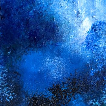 Schilderij getiteld "Bleu... et quoi d'a…" door Marie Claude Lambert, Origineel Kunstwerk, Acryl