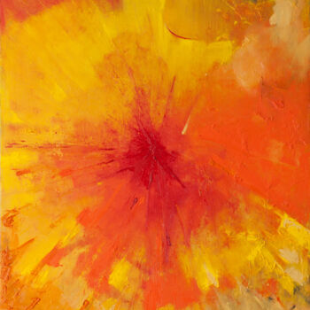 Malerei mit dem Titel "Gelb" von Marie-Laurence Winter, Original-Kunstwerk, Öl