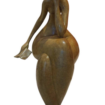 Skulptur mit dem Titel "Femmes qui lisent s…" von Marie-Madeleine Gautier, Original-Kunstwerk, Bronze