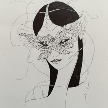 Dibujo titulada "Extralicieuse" por Marie Mainetti, Obra de arte original, Tinta