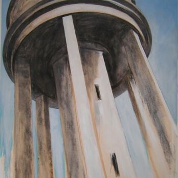 Painting titled "Monument 4" by Marie-Odile Ginies, Original Artwork