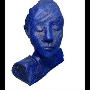 Sculpture titled "Blue" by Marie Pascale Martins, Original Artwork, Ceramics