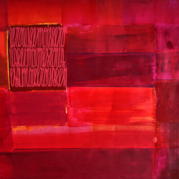 Peinture intitulée "Le Rouge émoi" par Marie-Paule Demarquez, Œuvre d'art originale, Acrylique