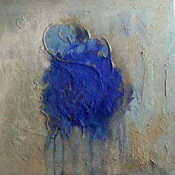 "Bleu 2024" başlıklı Tablo Marie Rouach tarafından, Orijinal sanat, Pigmentler Ahşap Sedye çerçevesi üzerine monte edilmiş