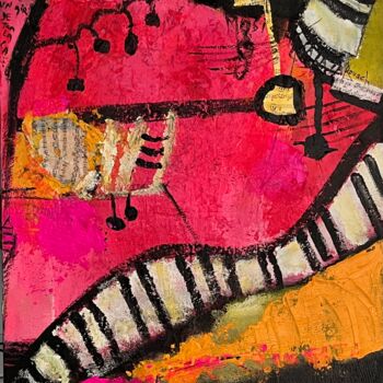 Painting titled "Piano" by Marie Rouach, Original Artwork, Acrylic