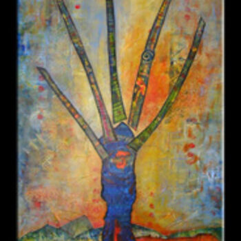 Painting titled "ÉTÉ (une vie bien r…" by Marie Bazin, Original Artwork, Acrylic Mounted on Wood Stretcher frame