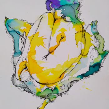 绘画 标题为“Blossom” 由Marie B., 原创艺术品, 墨