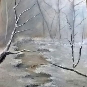 Painting titled "En hiver" by Marie Foisnet, Original Artwork