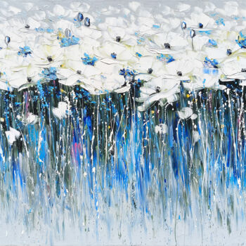 Peinture intitulée "Poppies meadow in W…" par Marietta Martirosyan, Œuvre d'art originale, Huile Monté sur Châssis en bois
