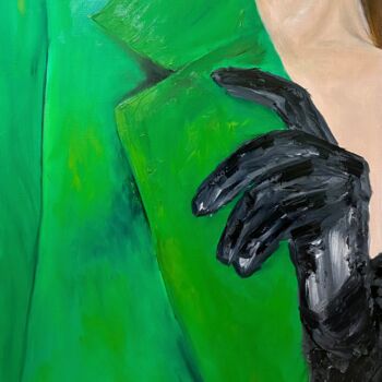 「Green jacket」というタイトルの絵画 Mariia Fedorovaによって, オリジナルのアートワーク, オイル