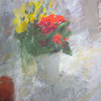 Painting titled "Kalanchoe under the…" by Mariia Kurbatova, Original Artwork, Pastel