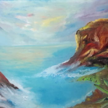 Painting titled "Nature marine motiv…" by Marija Sviličić, Original Artwork, Oil