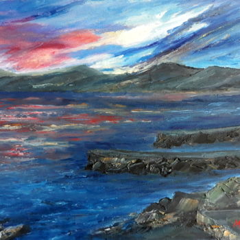 Painting titled "Nature marine motiv…" by Marija Sviličić, Original Artwork, Watercolor