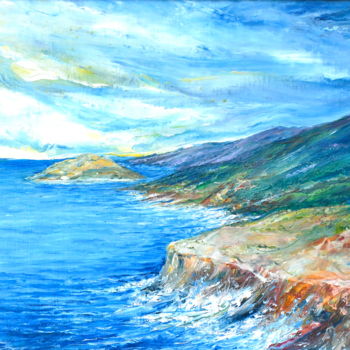 Painting titled "Nature marine motiv…" by Marija Sviličić, Original Artwork, Oil