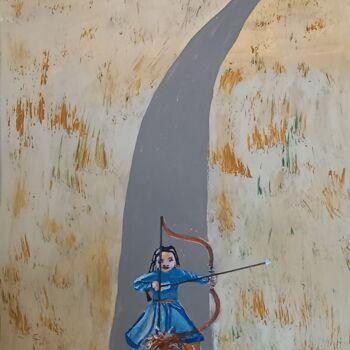 绘画 标题为“Mongollisches Mädch…” 由Marija Weiß, 原创艺术品, 丙烯