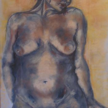 Drawing titled "Trouble" by Marijo Ponce Fest, Original Artwork, Oil