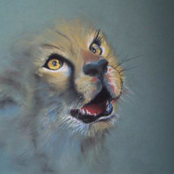 Pittura intitolato "guepard" da Marilyn Bourgois, Opera d'arte originale