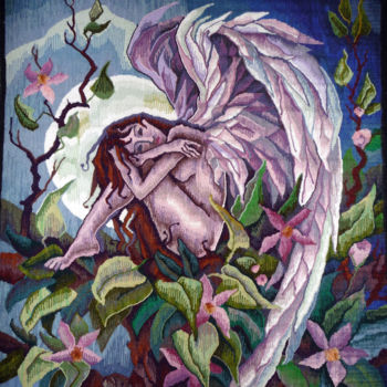 纺织艺术 标题为“Angel of Hope - El…” 由Sophia Nuna, 原创艺术品