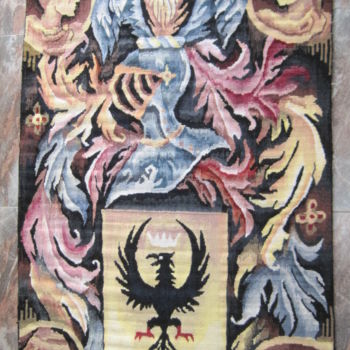 Arte tessile intitolato "Aguiló – Escudo Her…" da Sophia Nuna, Opera d'arte originale