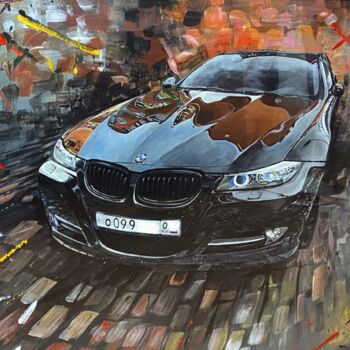 Dibujo titulada "BMW M3" por Marina Abajdulina (Abokh), Obra de arte original, Acrílico