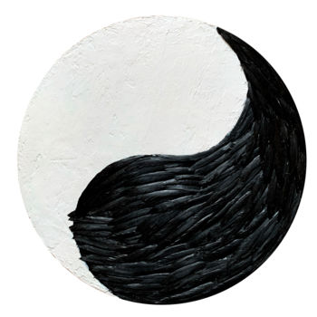 Pittura intitolato "Contrast. Yin Yang" da Marina Lebedeva, Opera d'arte originale, Acrilico