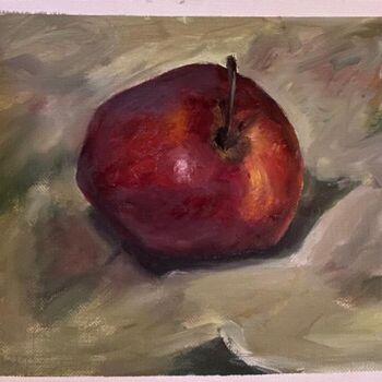 Peinture intitulée "Apple red small, Ap…" par Marina Gavrilova, Œuvre d'art originale, Huile