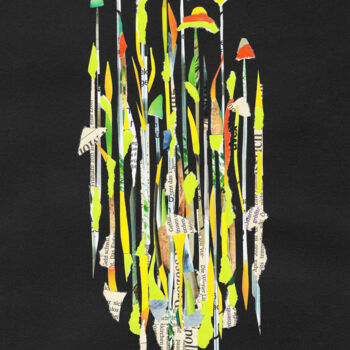 「Mushrooms」というタイトルのコラージュ Marina Geipelによって, オリジナルのアートワーク, コラージュ