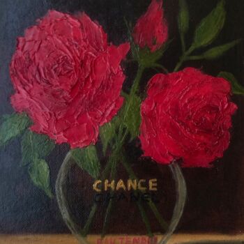 Ζωγραφική με τίτλο "Red Roses &Channel" από Marina Gorbachova, Αυθεντικά έργα τέχνης, Λάδι