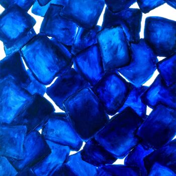 Peinture intitulée "Lapis Lazuli" par Marina Gorbachova, Œuvre d'art originale, Huile