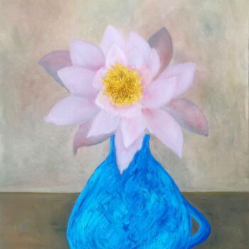 Pintura intitulada "Lotus" por Marina Gorbachova, Obras de arte originais, Óleo