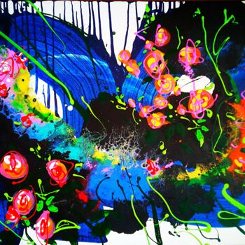 Pintura intitulada "night roses" por Marina Kliman, Obras de arte originais, Acrílico