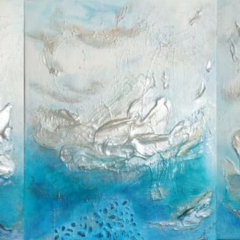 Peinture intitulée "Ocean № 4" par Marina Okulova, Œuvre d'art originale, Acrylique Monté sur Châssis en bois