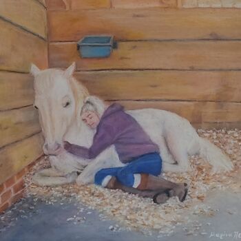 绘画 标题为“The hug” 由Marina Petsali, 原创艺术品, 粉彩