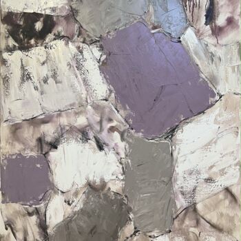 Pittura intitolato "Abstraction in gray…" da Marina Skromova, Opera d'arte originale, Olio