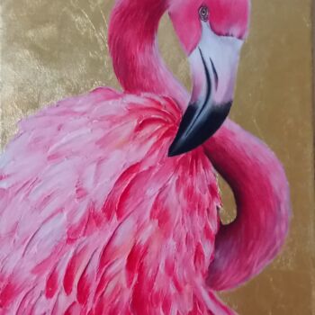 Pintura titulada "Flamingo" por Marina Ternavskaya, Obra de arte original, Acrílico Montado en Bastidor de camilla de madera