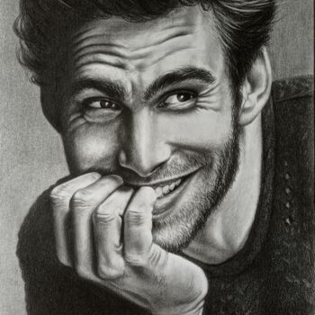 Dessin intitulée "Smile" par Marina Ternavskaya, Œuvre d'art originale, Crayon