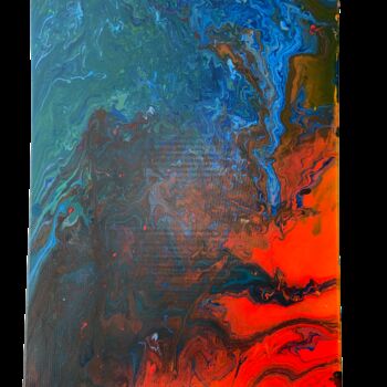 Painting titled "Lava" by Marine Hennequet, Original Artwork, Acrylic