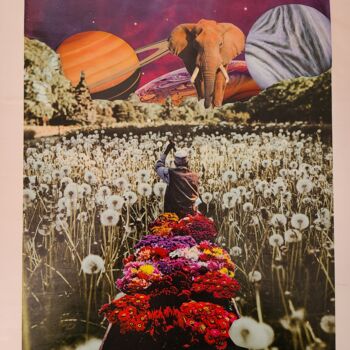 Collages titulada "Prendre le large" por Marion Revoyre, Obra de arte original, Collages