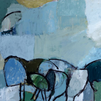 Pintura titulada "Árboles en fila" por Marisu Solís, Obra de arte original, Acrílico