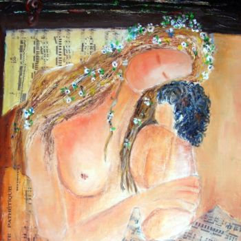 Painting titled "sonate-pathetique.j…" by Marjyne, Original Artwork, Oil