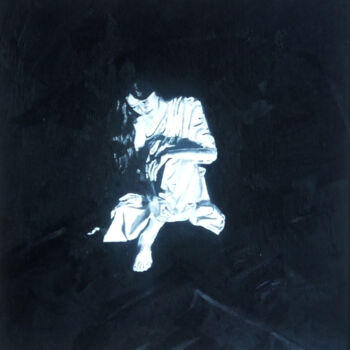 Ζωγραφική με τίτλο "Gudy" από Mark Herzog, Αυθεντικά έργα τέχνης, Λάδι Τοποθετήθηκε στο Χαρτόνι