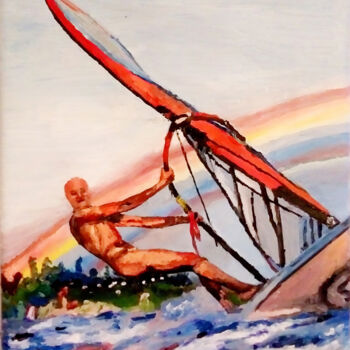 "Sebstportrait Windsurfing"