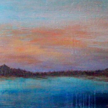 Painting titled "Day's End" by Marne Jensen, Original Artwork, Acrylic Mounted on Wood Stretcher frame