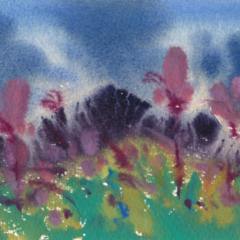 제목이 "Mountain flowers"인 미술작품 Maria Marni로, 원작, 수채화