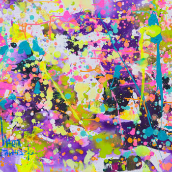 제목이 "Purple evening"인 미술작품 Marta Zawadzka로, 원작, 아크릴 나무 들것 프레임에 장착됨